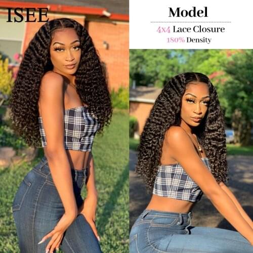 Peruvian Deep Wave Lace Front Wigs For Women 150% Density Loose Deep Wave 13X4 Lace Front Human Hair Wigs 13X6 ISEE HAIR Wigs