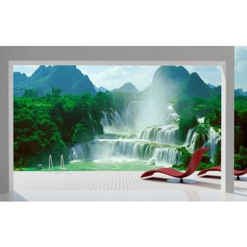Custom wallpapers 3d murals wallpaper for living room Landscape water and wealth TV background wall