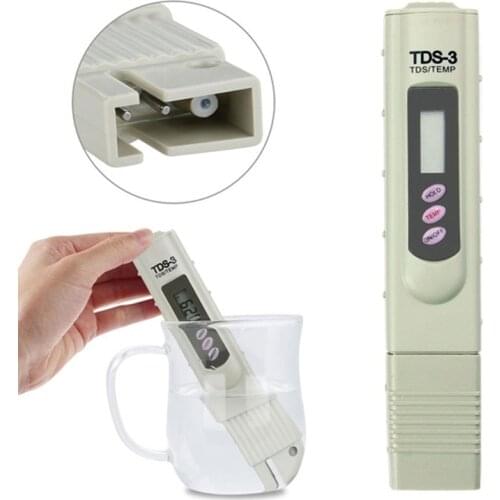 1 Pcs Portable Digital TDS Meter Tester LCD Water Quality Testing Pen Purity Filter Accurate Monitor 0-9990 PPM Temp