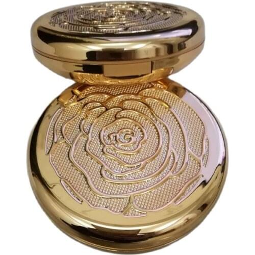 20pcs/lot Empty Double Layers Cosmetic Powder Compacts, Gold Eyeshadow Powder Case with Mirror, DIY Two-layer Blush Container