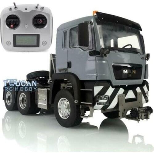 RC 1/14 LESU Metal 6*4 Chassis MAN TGS Tractor Truck Winch Sound Light Radio THZH1036-SMT4