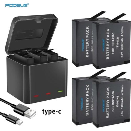 Insta 360 replacement Battery+ charging box triple Charger For Insta360 One X Camera Accessories