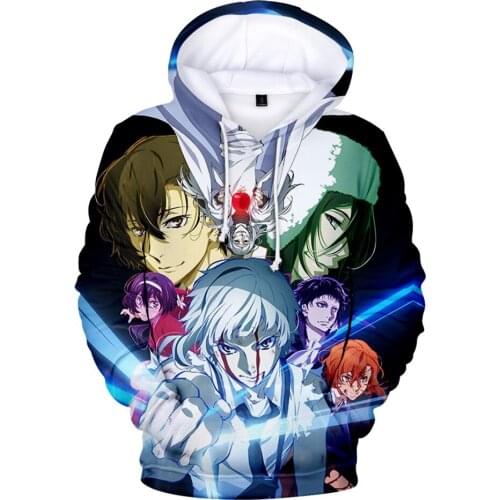 Streetwear Anime 3D Print bungo stray dogs 3D hoodie Men Women casual Sweatshrits Kawaii kids sweatshirt clothing Oversized