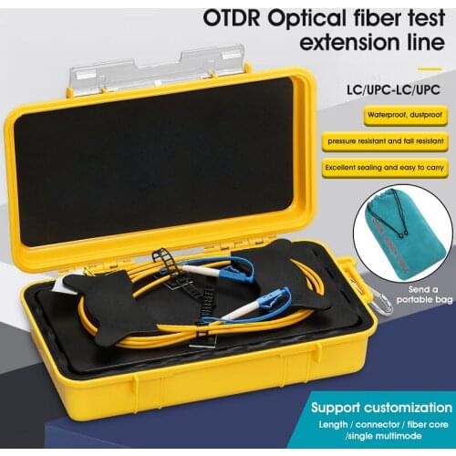 LC/UPC-LC/UPC OTDR Dead Zone Eliminator,Fiber Rings ,Fiber Optic OTDR Launch Cable Box 1km SM 1310/1550nm Free shipping