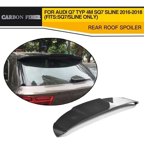 Carbon Fiber Rear Spoiler Window Wing For Audi Q7 SLINE SQ7 SUV 4 Door 2016-2018