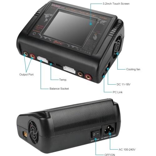 HTRC T400 Pro Lipo Battery Charger DC400W AC 200W 12A*2 Discharger RC For LiPo LiHV LiFe Lilon NiCd NiMh Pb battery