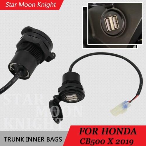 Motorcycle Dual USB interface Display Charger Adapter Port USB charging port For Honda CB500X 2019 CB 500 X