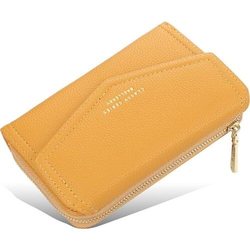 Ladies wallet short zipper buckle horizontal coin purse fashion new organ style multi-card position ladies clutch 2021 new