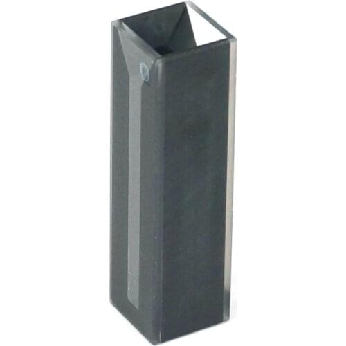 1050ul 10mm Path Length Micro JGS1 Quartz Cuvette Cell With Black Walls And Lid