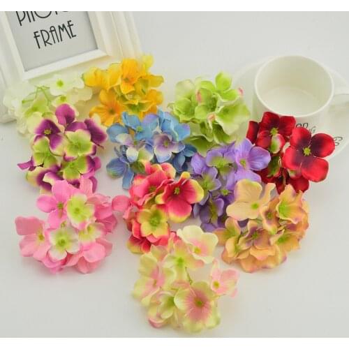 10pcs silk hydrangea door lintel Artificial flowers for needlework home Wedding car Accessories Party decoration fake Rose petal