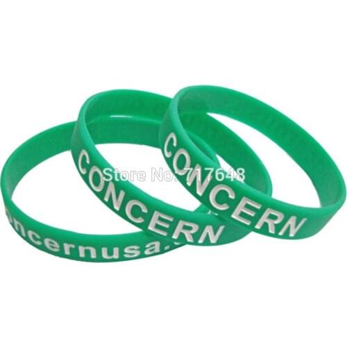 100pcs concern wristband silicone bracelets free shipping by FEDEX