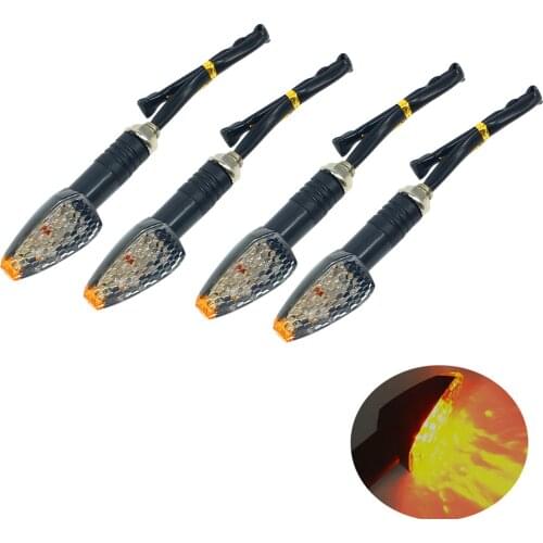 12V Universal Motorcycle Turn Signal Indicators Waterproof Amber LED Blinkers Flowing Water Blinker Rear Lights Accessories 2021