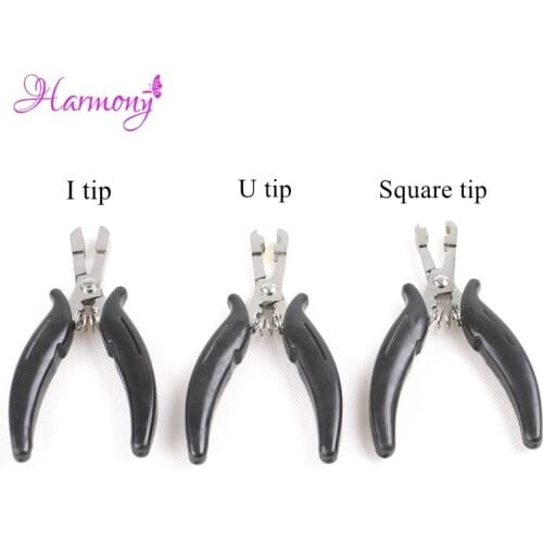 3pcs U-shaped I and flat Tip Plier for Micro Rings Human Hair Extensions Stainless Steel Hair Extension Tools