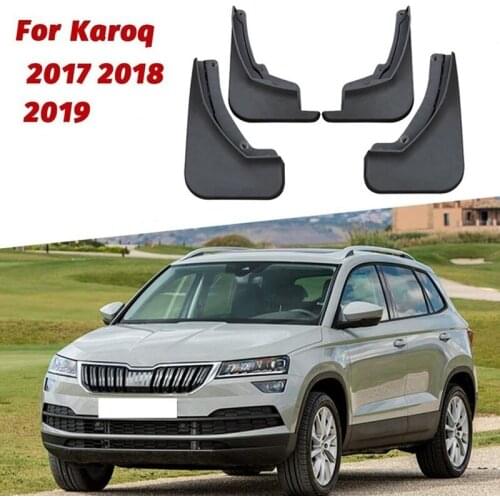 4PCS Car Front Rear Wheel Fenders Mudflap Splash Guards Mudguards for Skoda Karoq 2019