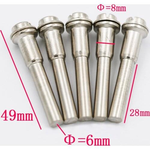 HOEN 5pcs 6mm High Speed Steel Mandrel Dremel Screw Mandrel Shank 6mm Cut-off Wheel Dremel For Dremel Rotary Tool