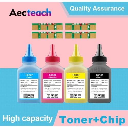 Aecteach Refill toner Powder cartridge tool kit + 4 chip for samsung CLT-407S 407S CLP-325 CLP-320 CLP-326 CLX-3285 3185 printer