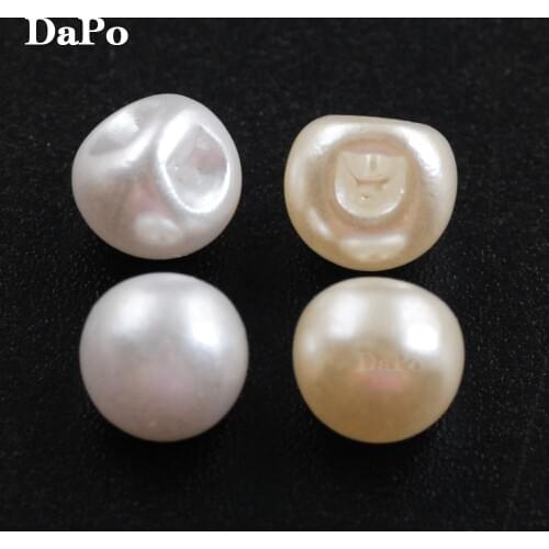 White/Beige Mini Pearls Buttons 6MM 288pcs Side Hole Plastic Imitation Pearls Buttons Clothing Pearl Beads Decorative Materials