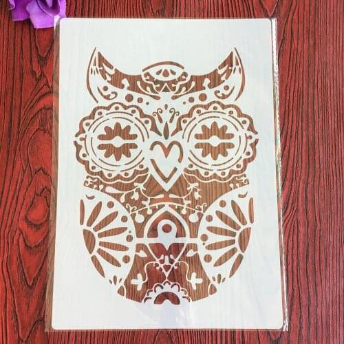 Mandala owl A4 Decorative Stencils 29*21cm DIY Wall Painting Scrapbook Coloring Embossing Albumfor painting and decor