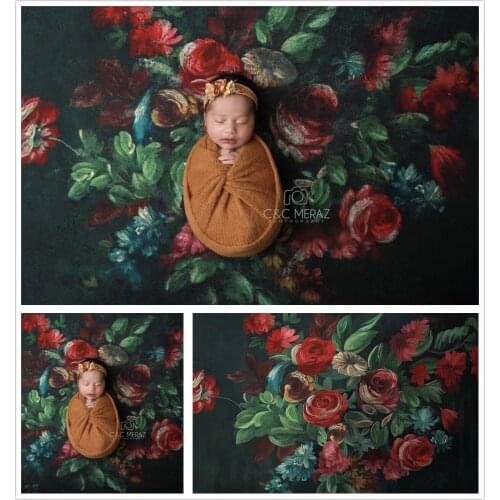 Photography Backdrop Oil Painting Florals Newborns Baby Shower Birthday Photo Background Studio Pregnancy Maternityshoot W5366