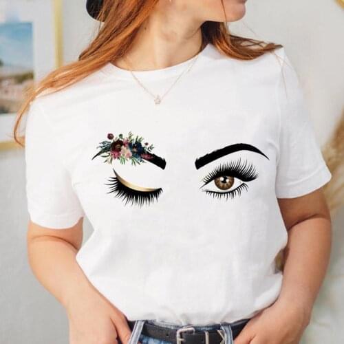 Graphic T Shirt Floral Ladies Trend Style Tee Fashion Women Lady Cartoon Top Clothing Female Short Sleeve T-shirt Clothing