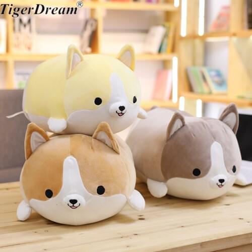 30/45/60cm Cute Corgi Plush Dog Toy Stuffed Doll Soft Animal Cartoon Pillow Christmas Gift For Kids Kawaii Valentine Gifts