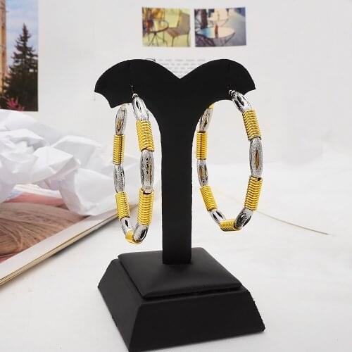 Fashion Big Round Geometric Statement Drop Earrings For Women Vintage Dangle Earring 2021 Brincos Wedding Jewelry