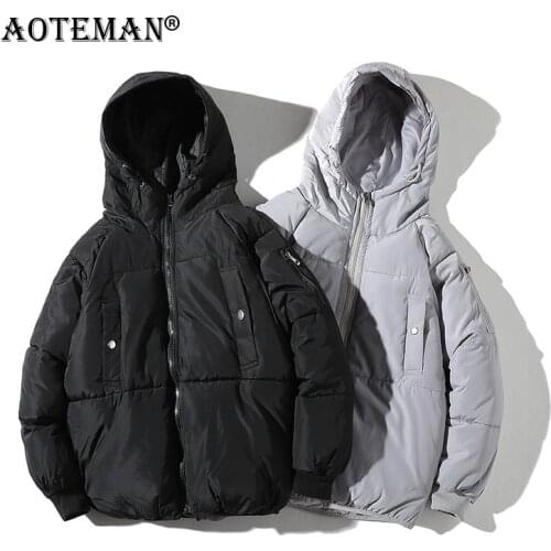 Men Parkas Warm Winter Jackets Overalls Hooded Bomber Coats Solid Men Clothing Windbreaker Outwears Fashion Sport Jacket LM152