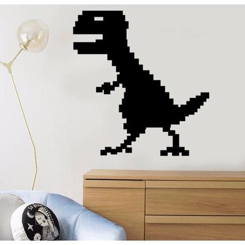 YOYOYU Wall Decal Vinyl Art Removeable Room Decoration Pixel Dinosaur Kids Room Decoration Art Idea Stickers for kids room YO347