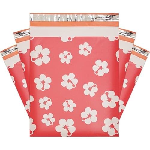 50pcs/Lot Express Bag Courier Daisy&Sakura Plastic Envelopes 10*13Inch Waterproof Shipping Mailing Bags Postal Express Packaging