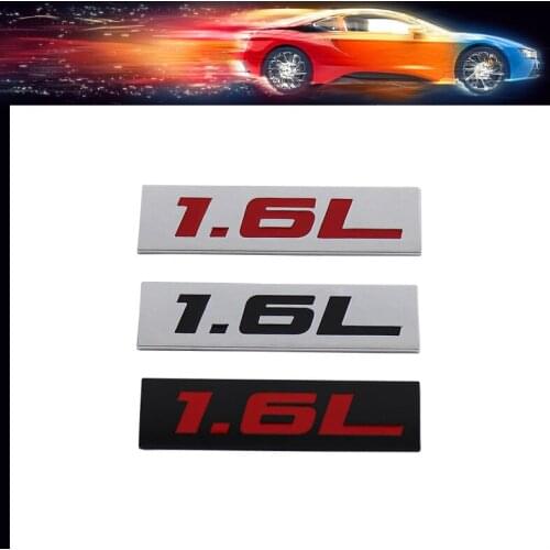 Premium 1.6L 1.6 L car Engine Hood Fender trunk Tail Rear Bonnet Nameplate Decal Emblem Badge Sticker for Universal