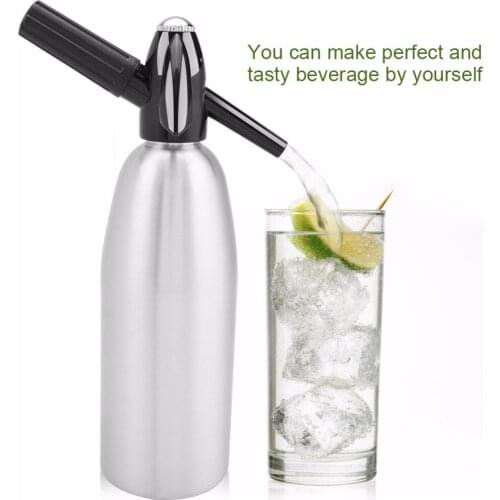 1L Portable Soda Maker Cold Drink Carbonated Bubble Water Machine DIY Cocktail CO2 Soda Siphon Maker