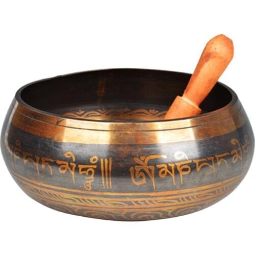 Tibetan Singing Bowl Set Singing Bowl with Striker for Meditation Relaxation Stress Relief