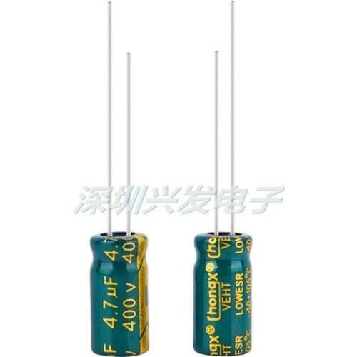 400v4.7uf small size 6x12 led switching power supply high frequency low resistance electrolytic capacitor 4.7uf 400V