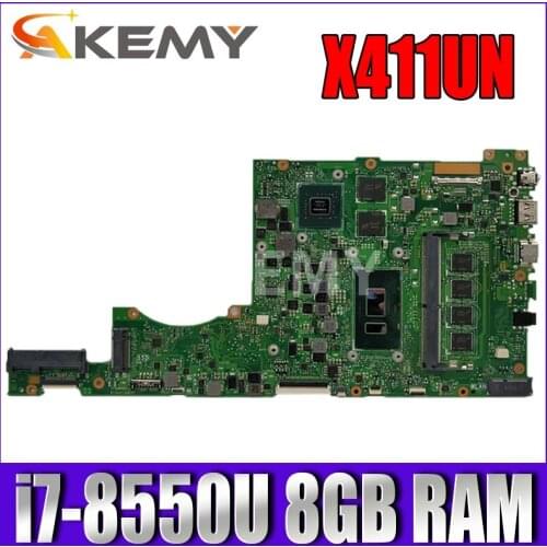 X411UN Mainboard REV2.0 For ASUS X411UN X411UNV X411UA X411U Laptop motherboard Motherboard i7-8550U 8GB RAM MX150-GPU