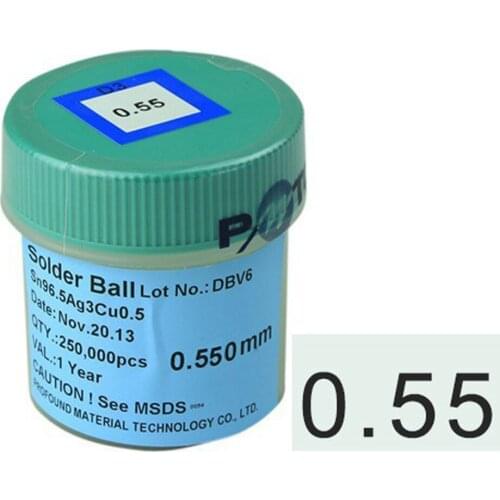 0.55mm 250k lead-free for BGA reworking BGA reballing soldering balls