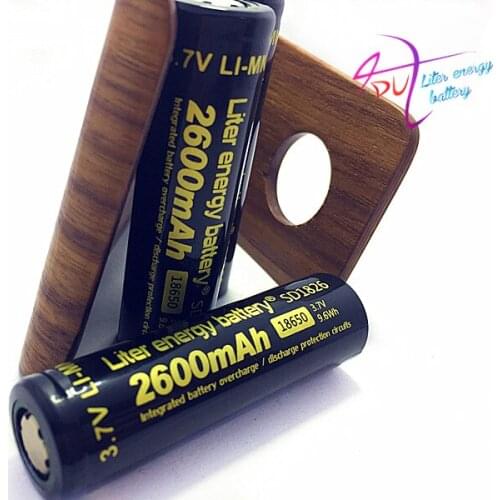 10 pieces of battery Wholesale 100% Authentic Liter energy battery 18650 3.7V 2600MAH li-ion battery