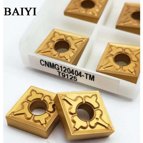 10pcs CNMG120404-TM T9125 carbide insert turning tools inserts
