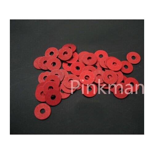 1000 Pcs M8 8mmx22mmx1.2mm Red Insulating Fiber Washer