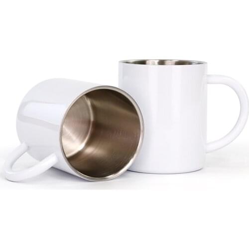 4pcs/lot Blank Sublimation 300ml Childrens Mug Stainless Steel Cup Transfer Prtinting by Sublimation INK DIY Transfer Mug Press