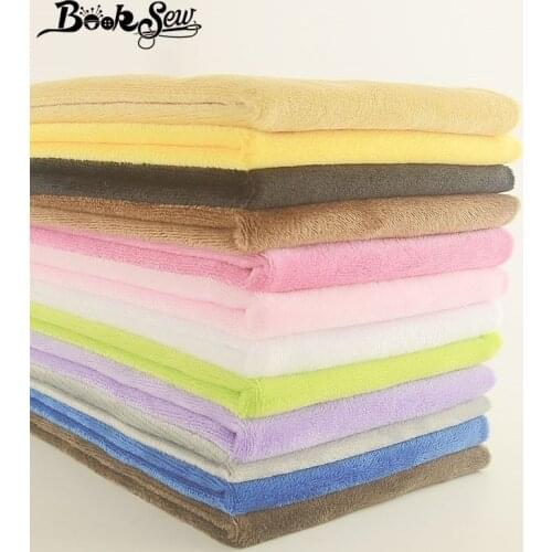 Booksew Solid Colors Velboa Plush Fabric Telas Por Metro Tissus Flannel Clothes Tecidos De Patchwork Sewing Material 40x50cm/Pcs