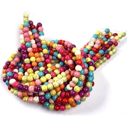 Natural Semi Precious Stone Beads Bead Mix Colors Turquoises DIY For Making Necklaces And Bracelets