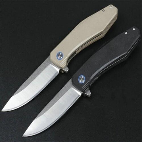 JJ050 Quick Opening Bearing Cutter Two Colors 5cr13 Sharp Blade Black G10 Handle Tactical Survival Knives Hunting Camping Tool