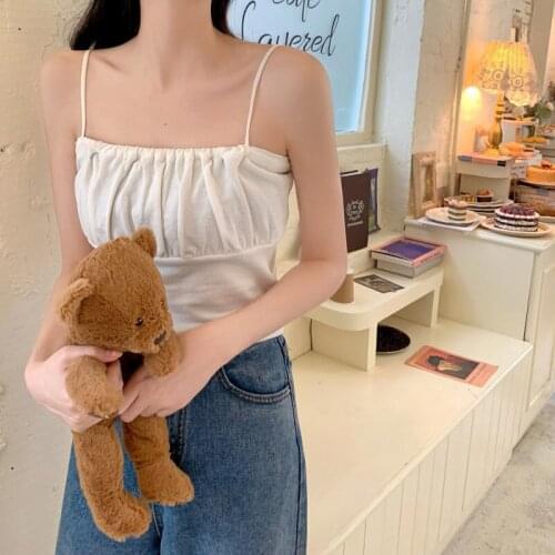 Women Tanks Tops Loli Young Girl Cute Knitted Camisole Womens Top Camis Crop Top For Women