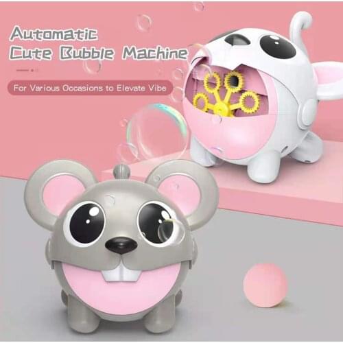 Electric Bubble Machine Automatic cartoon mouse Bubble Maker Bubble Blower Toy For Kids Boys Girls Outdoor toys