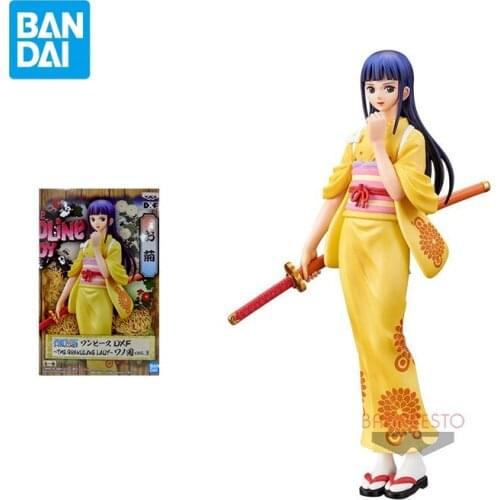 Bandai One Piece Figure Kikunojo Anime Model Japanese Animation Ornaments Childrens Toys Gift Doll New World Comics 17cm Doll