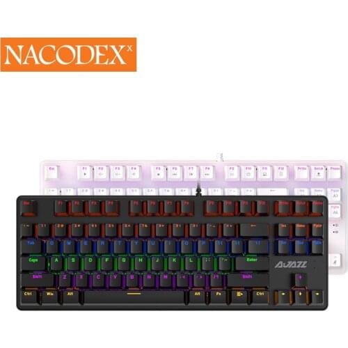 AJAZZ NACODEX ROBOCOP Gaming Keyboard Mechanical Backlit Green Keyboard Ergonomic Anti-ghosting key flip/black/blue switch