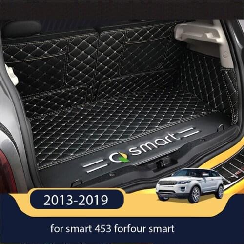 Wear-resistant leather material Car rear mat trunk for smart 453 forfour smart 2013 2014 2015 2016 2017 2018 2019
