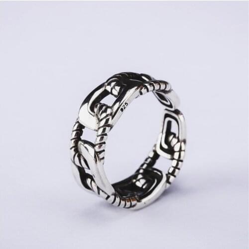 Rings For Women Females Jewelry Accessory Bridal Wedding Engagement Promise Gift Silver-Plated Resizable Interlock Brand Design