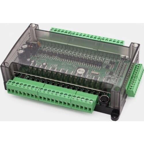FX1N FX2N 32MT 6AD 2DA PLC Controller with Case, Analog RS485 Modbus RTU for Mitsubishi GX, NTC Optional