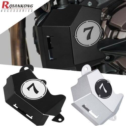 Motorcycle Billet Coolant Reservoir Cover For YAMAHA MT-07 MT07 Moto Cage MT 07 Tracer 2016-2021 Fluid Tank Guard Protective
